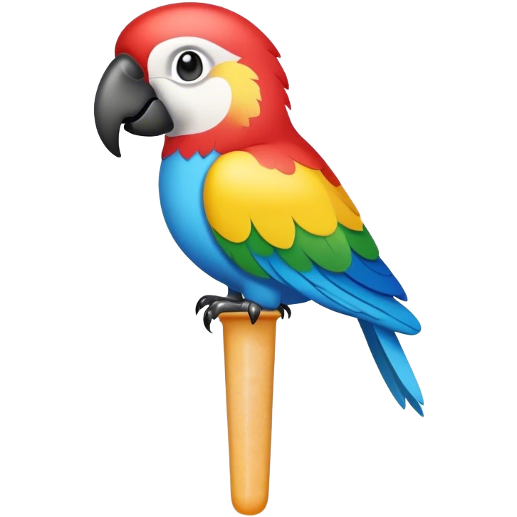 Ice pop with parrot design emoji