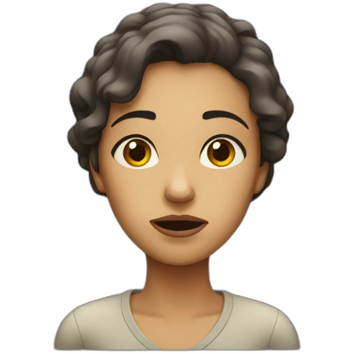 distrustful woman emoji