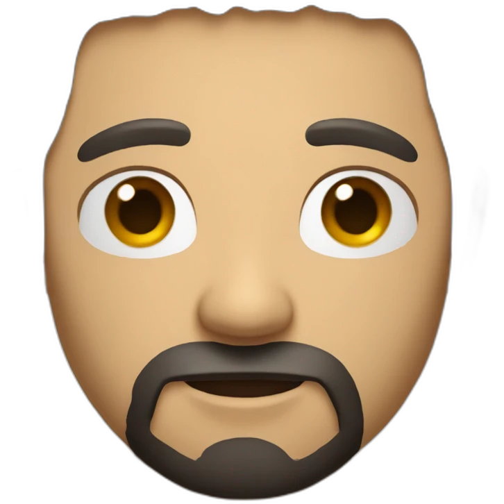  man with short dark hair and shadowed beard using a camera emoji