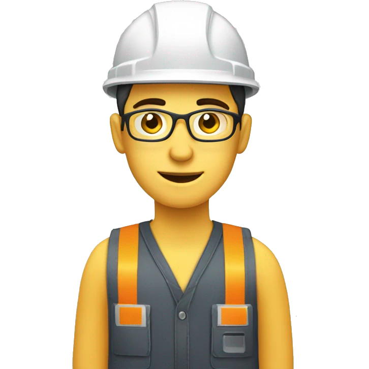 electrical engineer at pc in flat style emoji