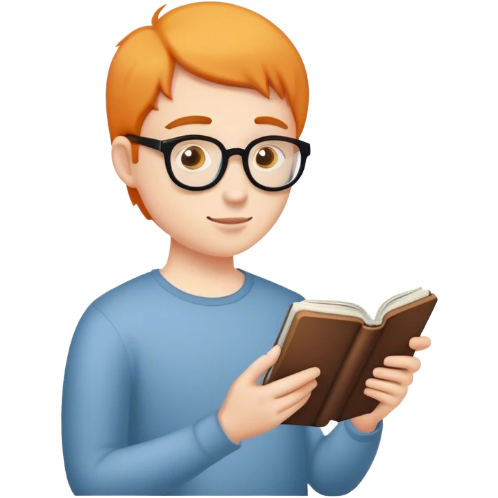 a reader reading a book on kindle emoji