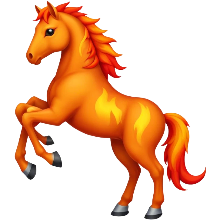Fire Horse four legs emoji