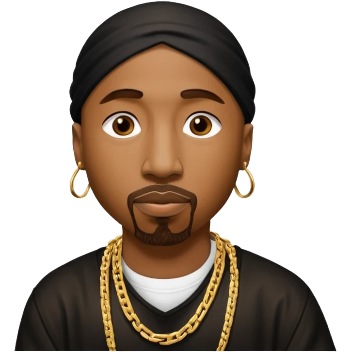 2Pac face emoji