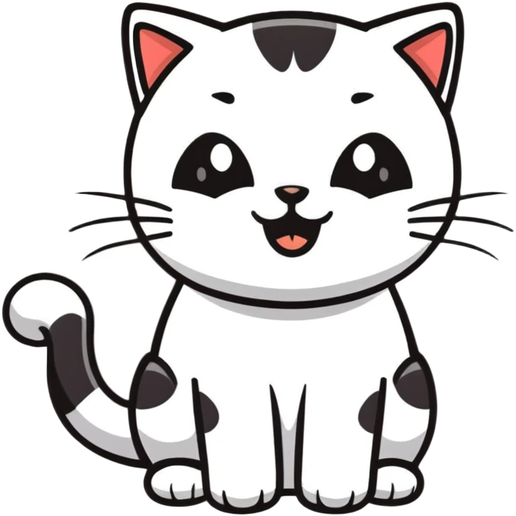 cat with funny expression emoji
