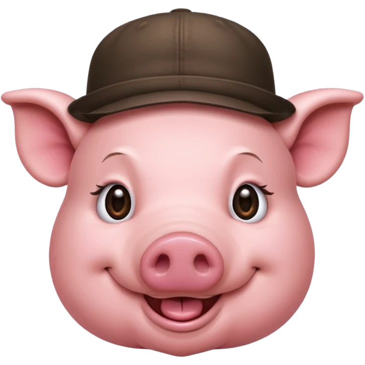 pig wear hat emoji