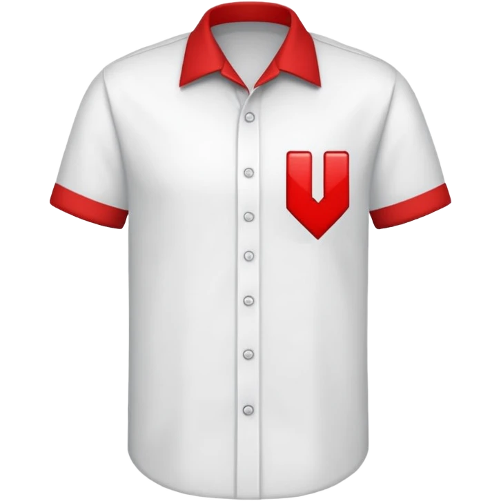 white shirt with bold red W on it emoji