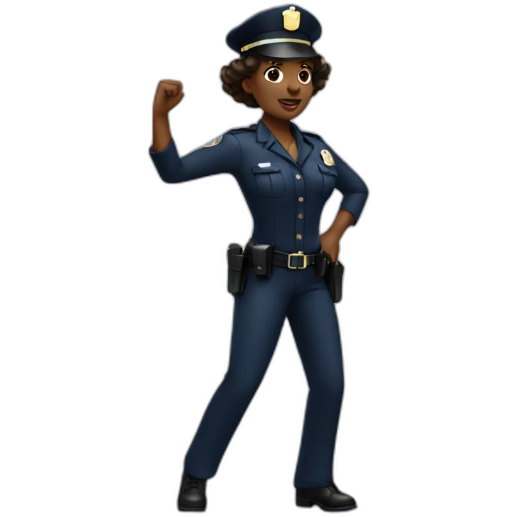 black policewoman dancing emoji
