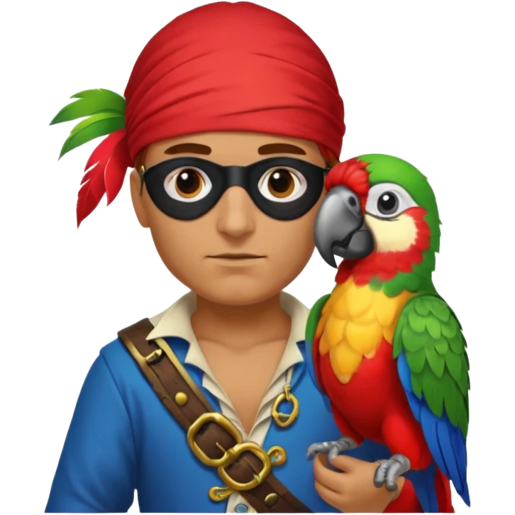 pirate and parrot emoji