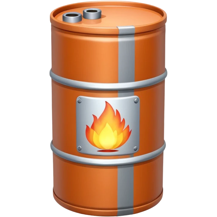 generate a realistic rust-free metal natural gas barrel emoji