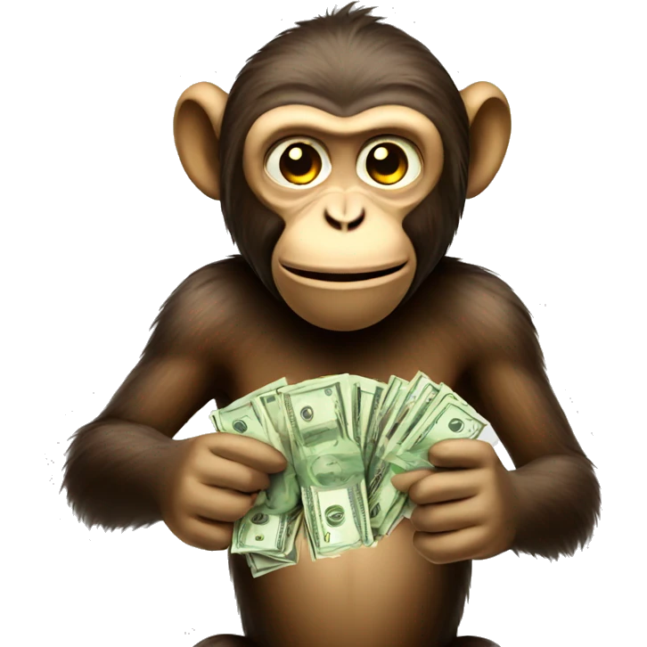 Monkey with money  emoji