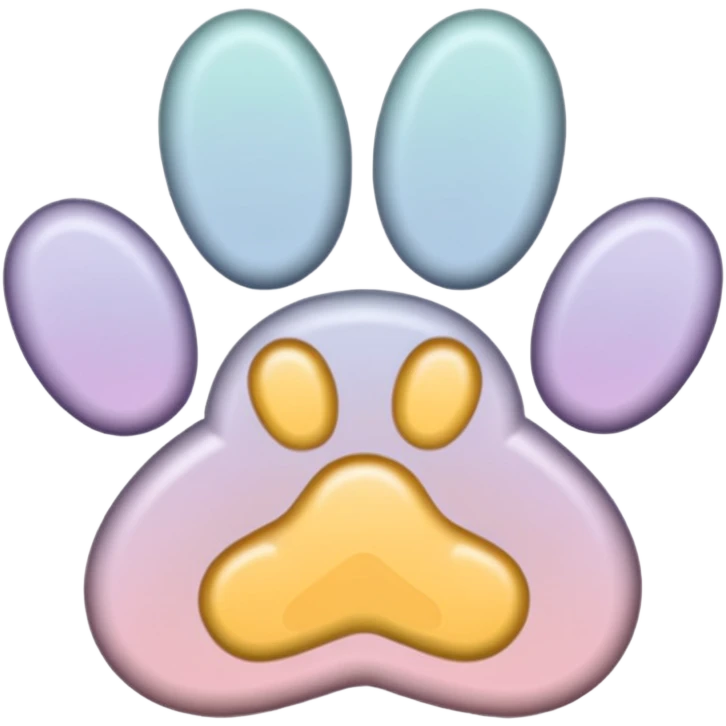 a very light pale pastel #ffbe8c pawprint emoji