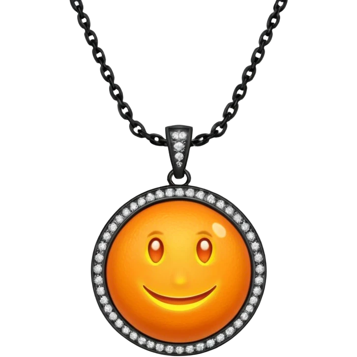 Magic Orange Necklace Diamonds emoji