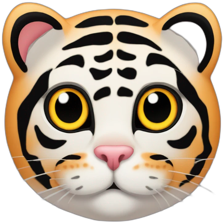 A black cat to look like a tiger  emoji