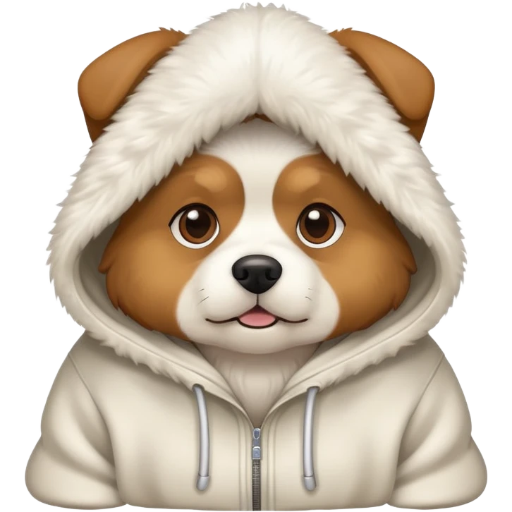 Dog with a hoodie emoji