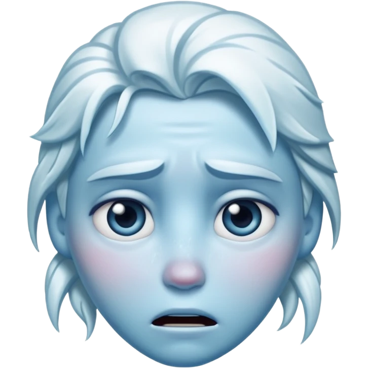 Frozen icy distraught face iOs emoji emoji