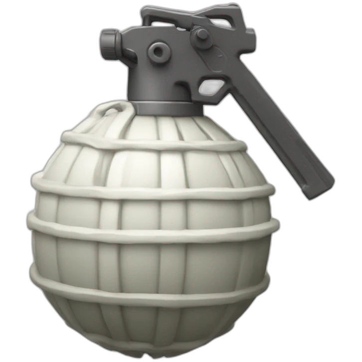 A realistic white MK2 grenade. emoji