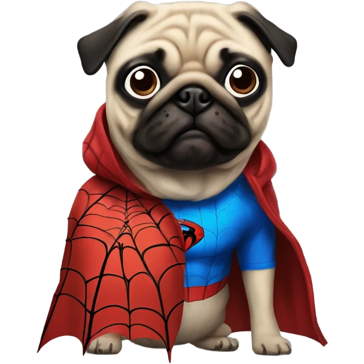 Spider man pug emoji