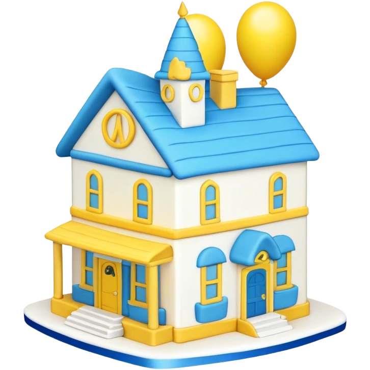 Up movie house cake for 20 birthday  emoji