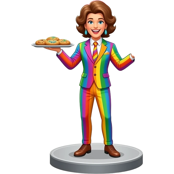 Poster "SteamWorks, celebrates Mothers Day with freshly baked cookie scent in all stalls." In a gay male mother drag queen  theme. emoji