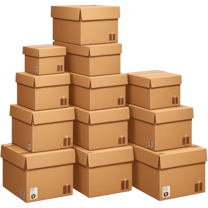 stack of many boxes emoji
