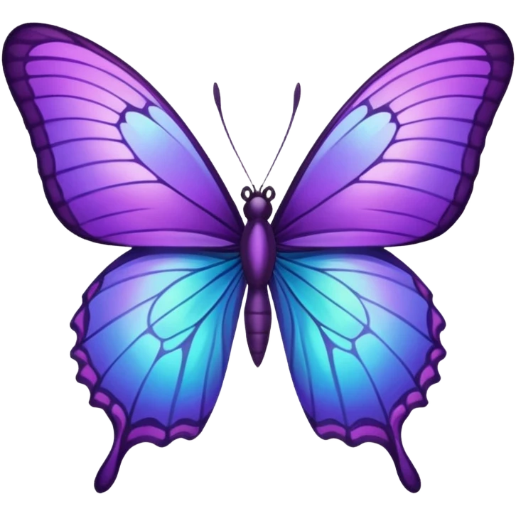 Purple butterfly with sharp ends on each wing emoji