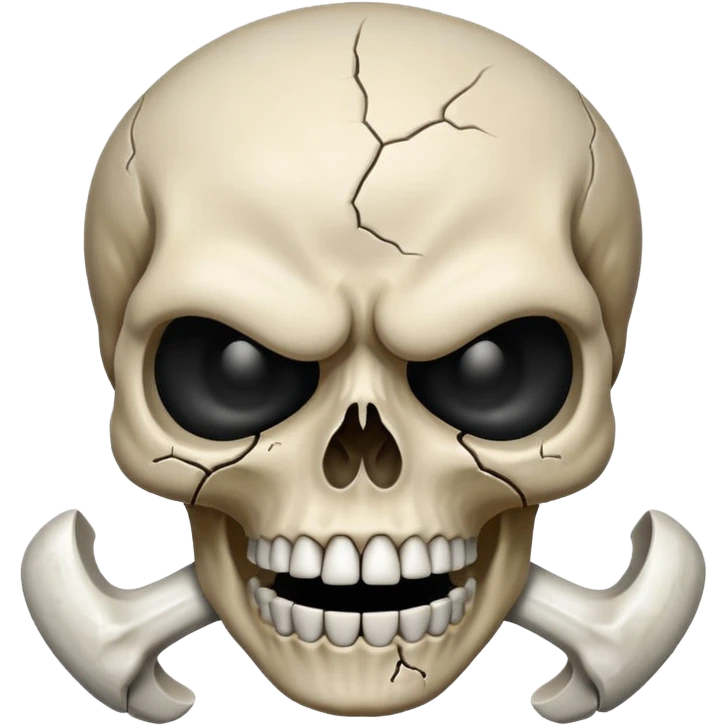 Angry skull emoji