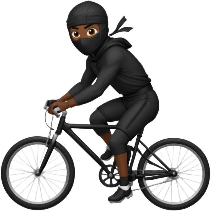 NInja with bicycle emoji