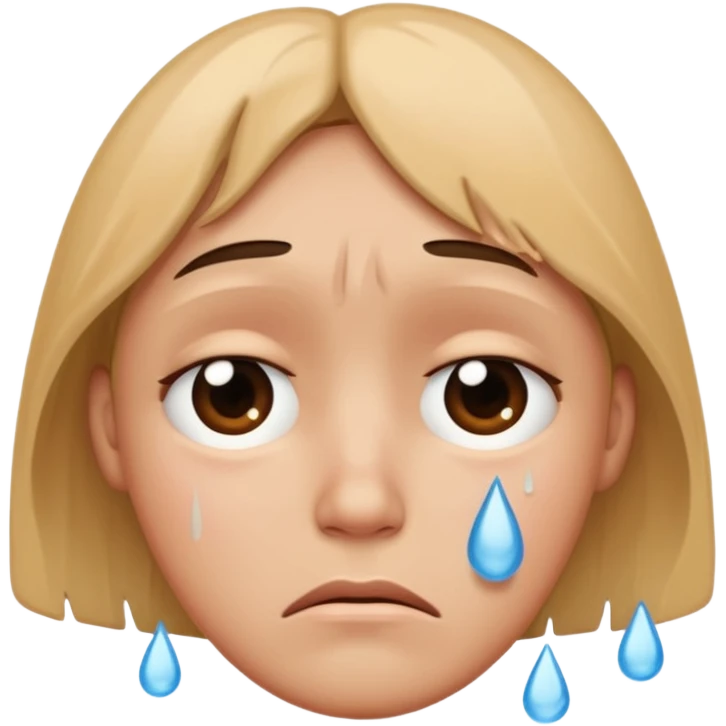 A sad face emoji