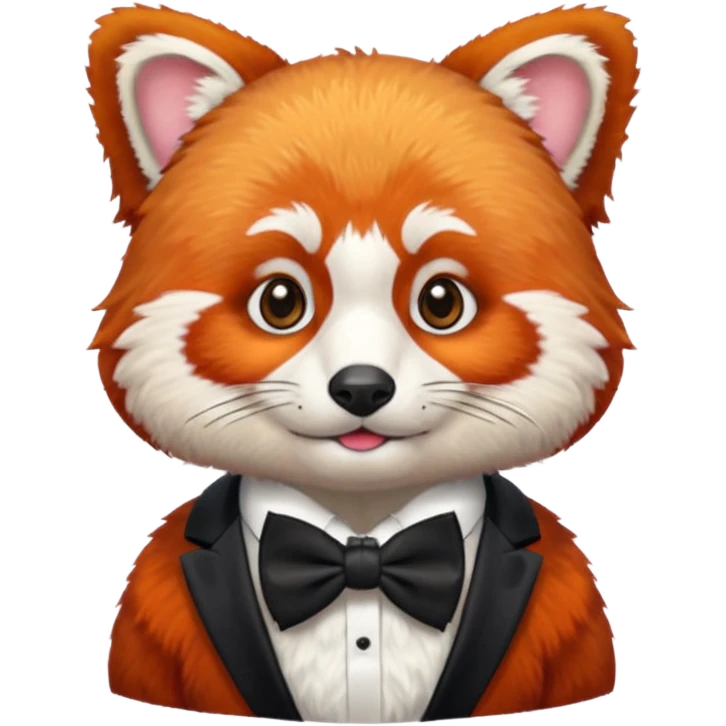 red panda with bow tie emoji