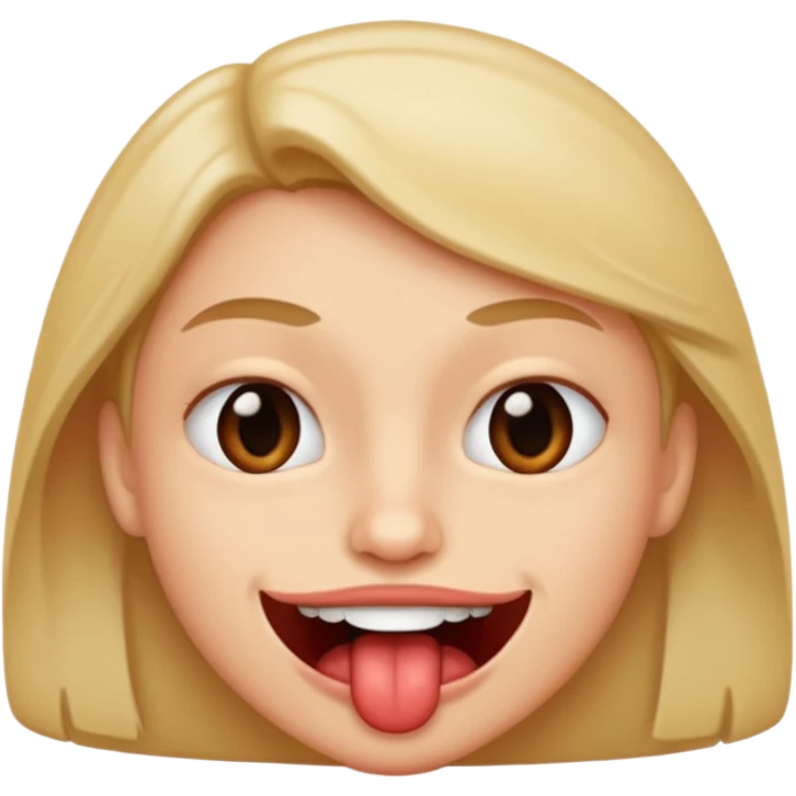Lip biting emoji