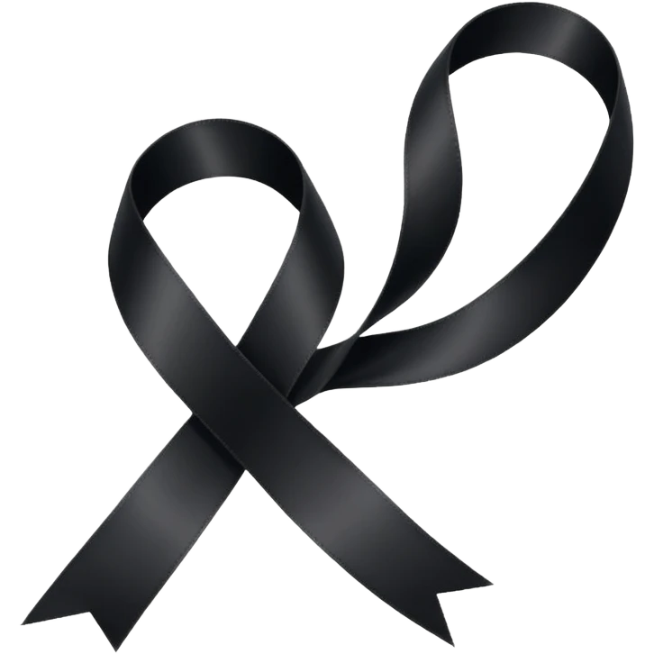 black ribbon emoji