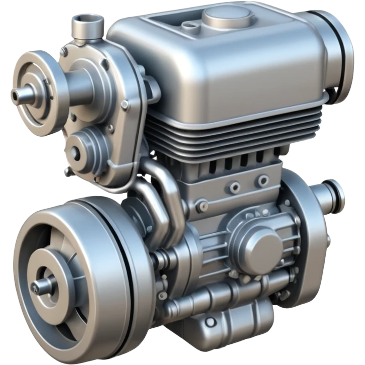 generate a very realistic two-stroke two-cylinder engine emoji | AI ...