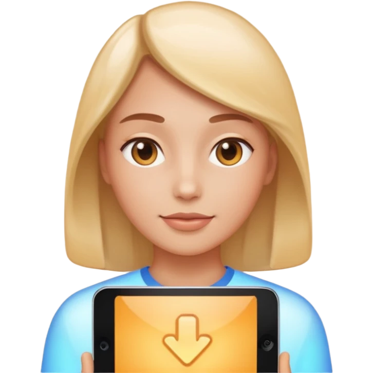 create a person which feel safe to using internet.-match-the-same-shape,-color,-and-glow-effect,-ensuring-it-is-smooth-and-shiny.  emoji