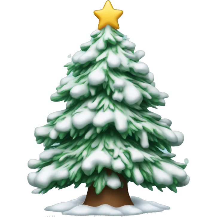 Snowy Christmas tree emoji