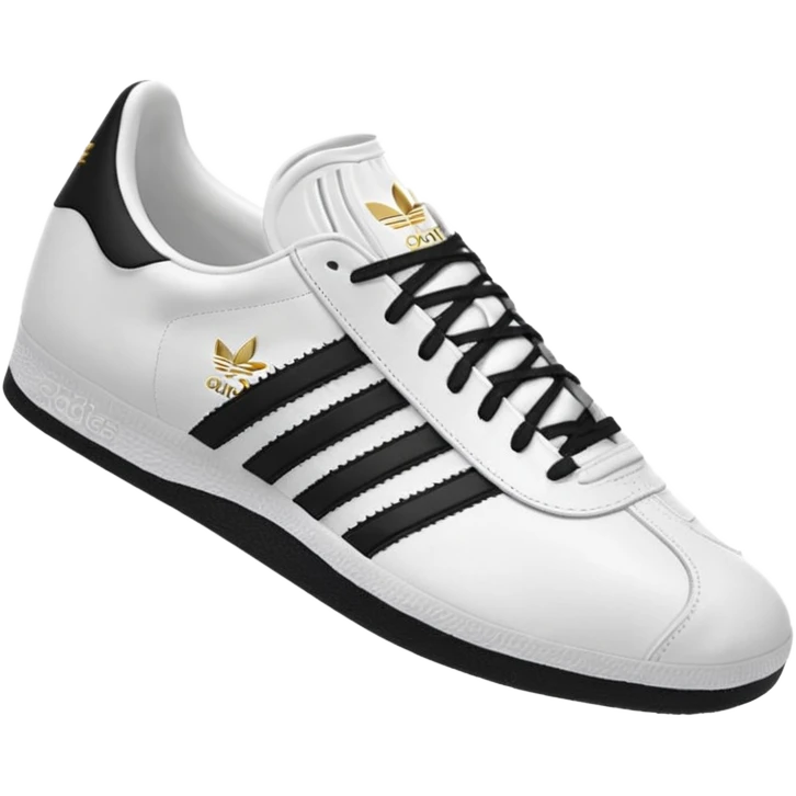 Adidas white stripes gazel emoji