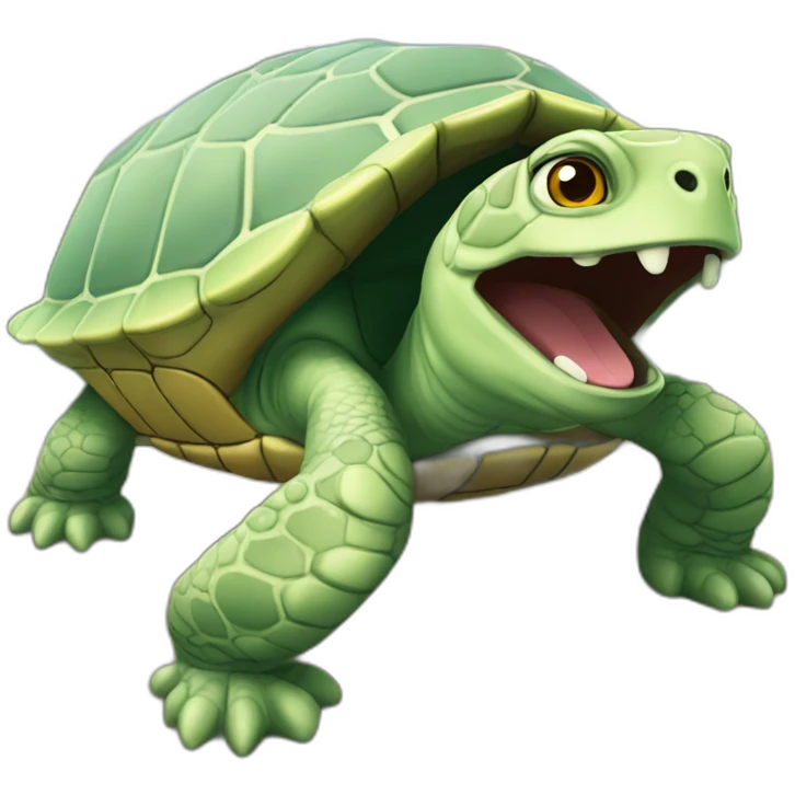Chat sur une tortue emoji
