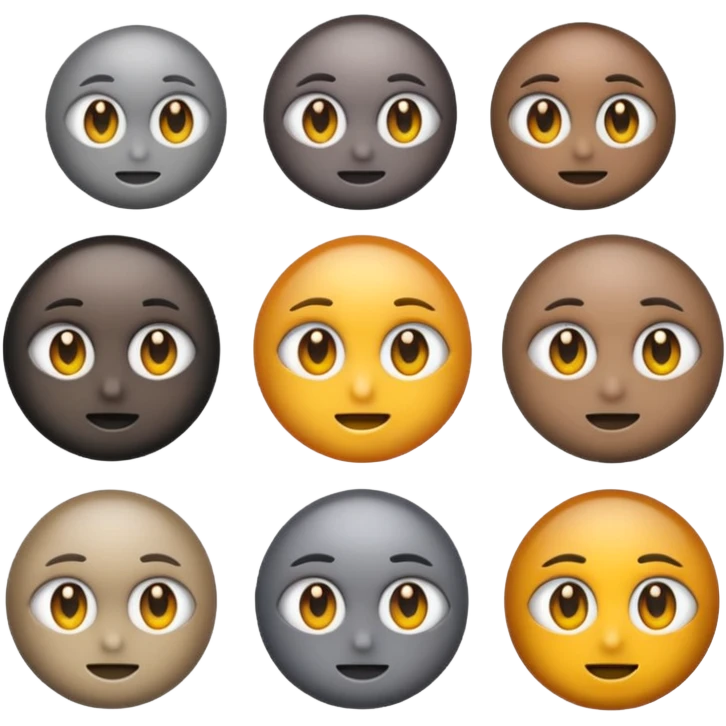 Emoji eyes stone spin multicolore emoji