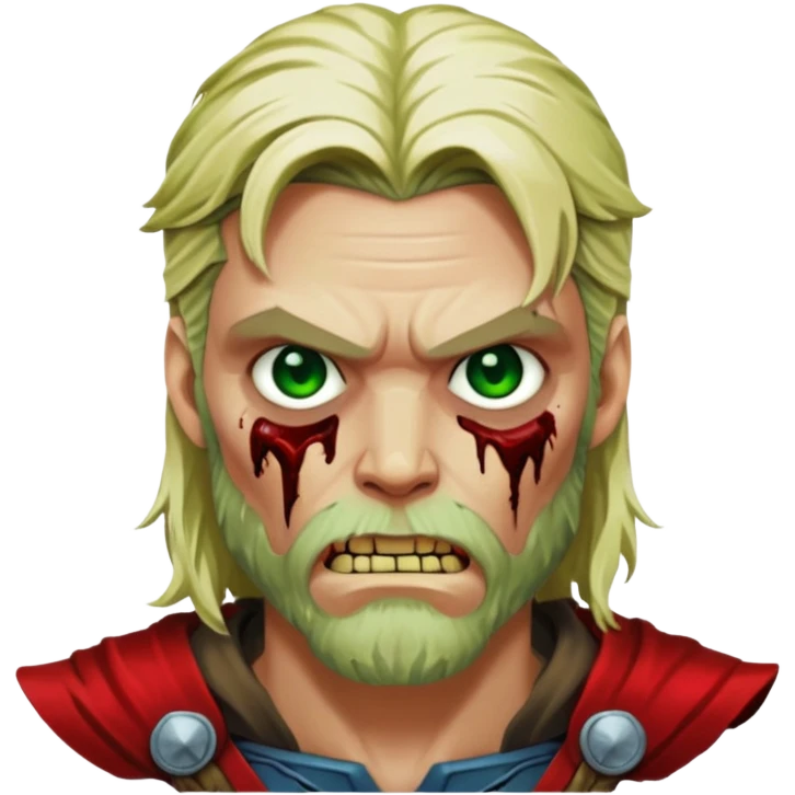 Zombie thor face  emoji