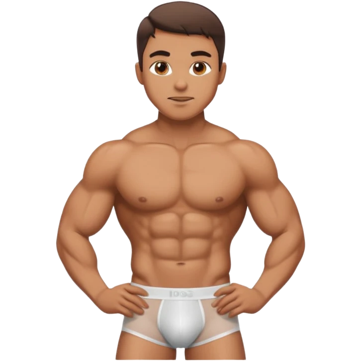 Man in clear underwear emoji