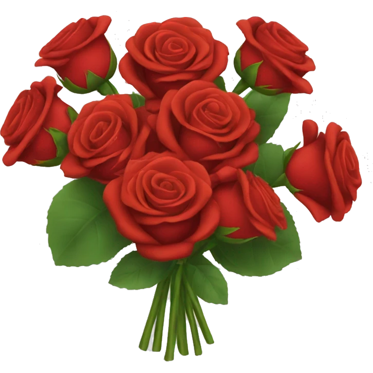 bouquet of red roses emoji