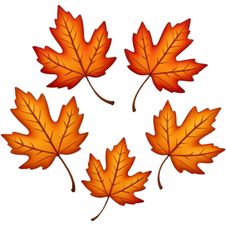 Tree falling leaves emoji