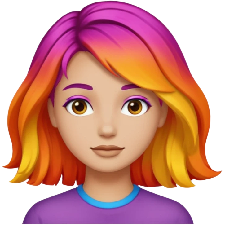 Coloring a hair emoji
