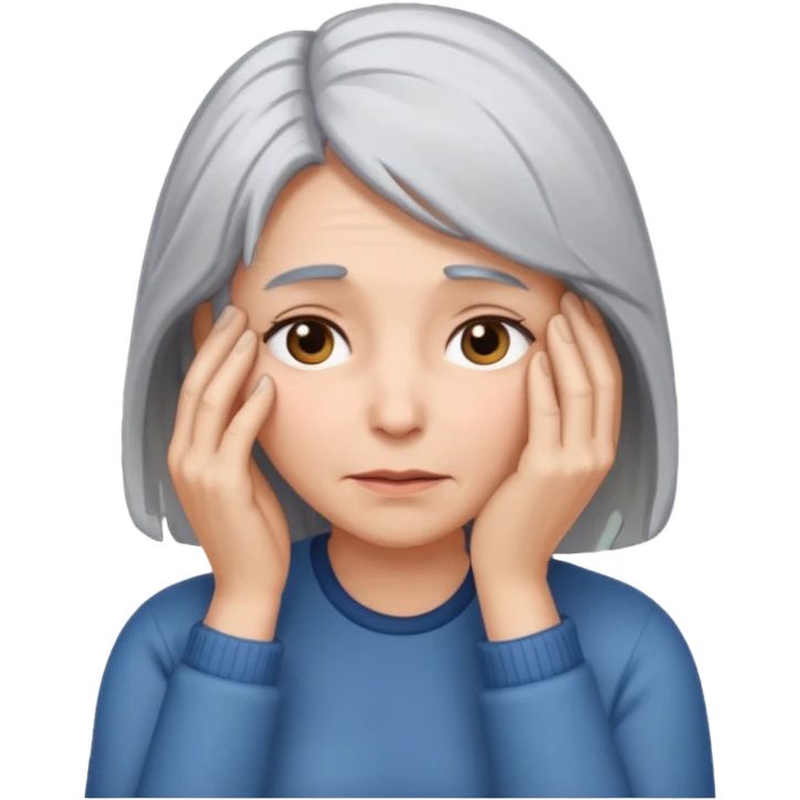 face palm woman with gray hair emoji