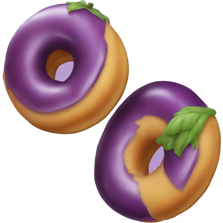 Eggplant in a donut emoji
