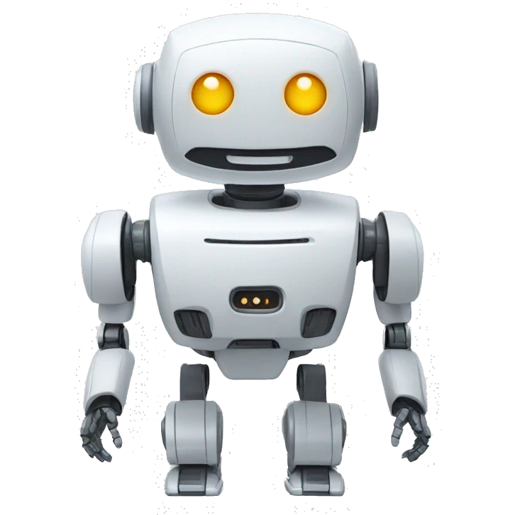 White robot Pixar style emoji