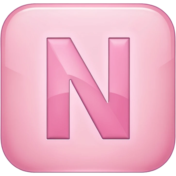 Netflix aesthetic "N" logo in pastel pink emoji
