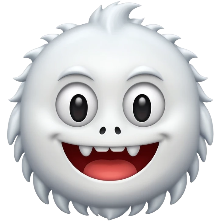  اموجي شعار مونستر بيضاء  emoji