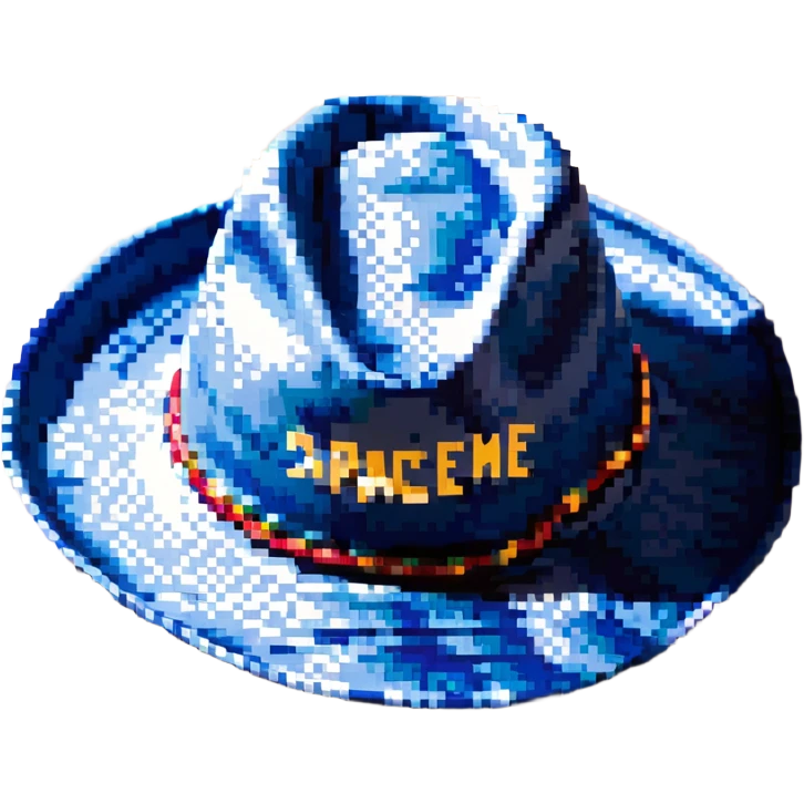Синяя спортивная панамка со шнурком и надписью SPACEME, no background emoji