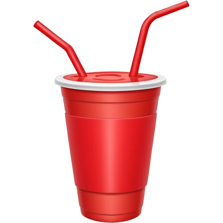red cup with straw emoji