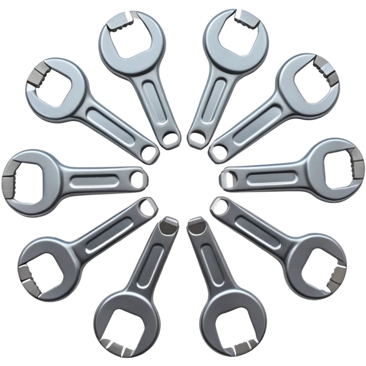 multiple spanners linking into a circle emoji